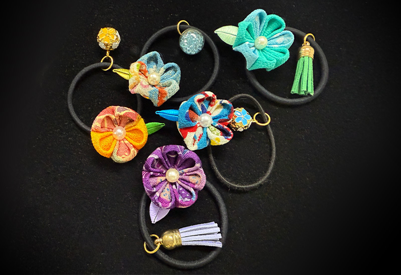 細工纏花單層髮圈